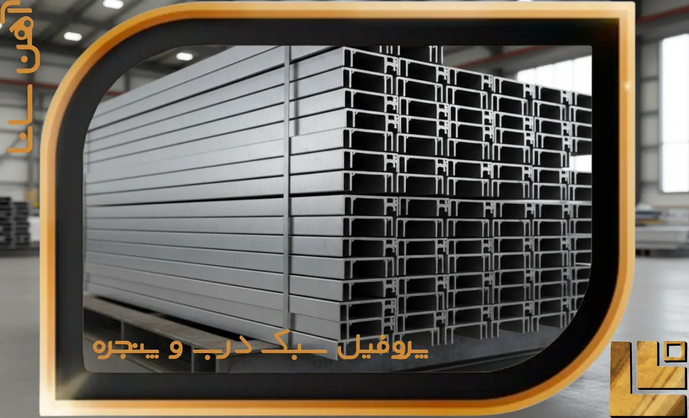 بارگیری پروفیل سبک درب و پنجره در انبار آهن سانا